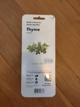 Charger l'image dans la galerie, Emballage avant du pack de 3 recharges de thym comestible pour potager d'intérieur Click &amp; Grow Smart Garden
