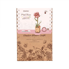 Charger l&#39;image dans la galerie, Puzzle 3D en bois à monter soi-même - Pink rose (ROWOOD)
