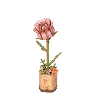 Charger l&#39;image dans la galerie, Puzzle 3D en bois à monter soi-même - Pink rose (ROWOOD)
