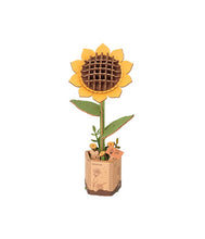 Charger l&#39;image dans la galerie, Puzzle 3D en bois à monter soi-même - Sunflower (ROWOOD)
