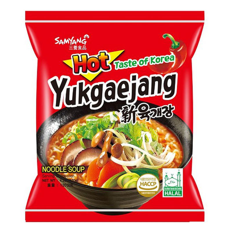Yukgaejang Noodles - Spicy & Mushroom 120G (SAMYANG)