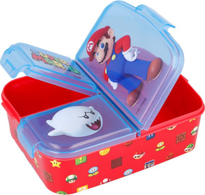 Plastic 3-compartment snack box - SUPER MARIO