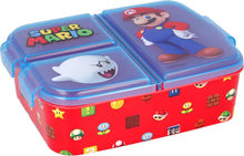 Load image into Gallery viewer, Plastic 3-compartment snack box - SUPER MARIO

