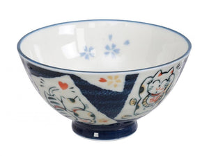 Porcelain bowl - Kawaii blue cat