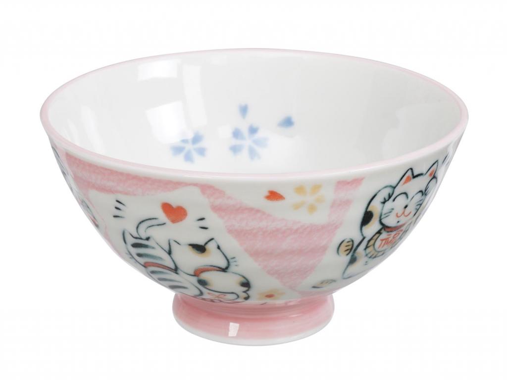 Porcelain bowl - Kawaii pink cat