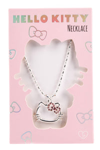 Hello Kitty pink bow head necklace