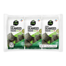 Load image into Gallery viewer, Hot &amp; Tangy dried seaweed sheets - wasabi 3*5G (BIBIGO)
