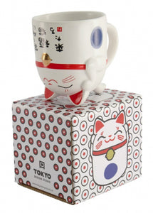 Manekineko lucky cat mug - (2 colors available in random)