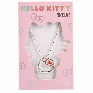 Hello Kitty red bow head necklace
