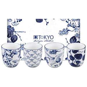 Set of 4 Flora Japonica cups - Tokyo Design Studio