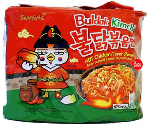 Spicy chicken noodles kimchi flavor pack x5 675g