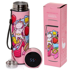 Bouteille thermo avec thermomètre digital - Licorne Sweet Teen 450ML