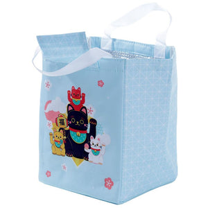 Foldable insulated lunch bag Maneki Neko - lucky cat maneki