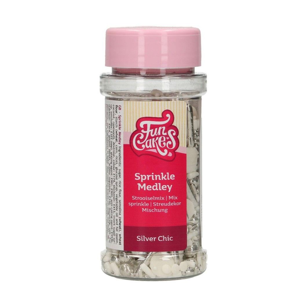 FunCakes Medley Paillettes - Silver Chic - 65g