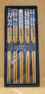 Box Flora Japonica 5 Pairs of Chopsticks - Tokyo Design Studio