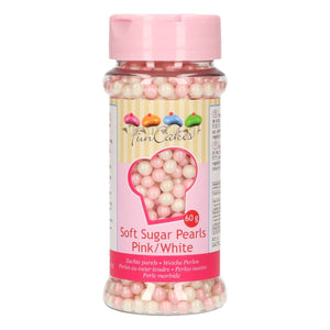 FunCakes Fluffy Pearls -Pink/White- 60g