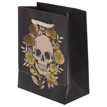 Load image into Gallery viewer, Skulls &amp; roses metallic gift bag - Skulls (Small)
