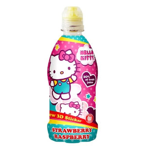 Hello Kitty drink with 3D stickers (including limited edition) - Strawberry Raspberry