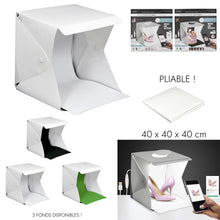 Load image into Gallery viewer, Collapsible photo studio light box 40x40x40cm
