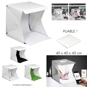 Collapsible photo studio light box 40x40x40cm