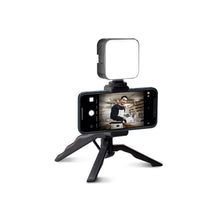 Load image into Gallery viewer, LED light and microphone on tripod for photos and videos
