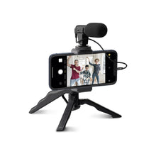 Load image into Gallery viewer, LED light and microphone on tripod for photos and videos
