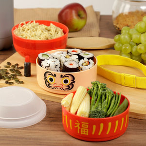 Compartment Round Bento Lunch Box - Daruma