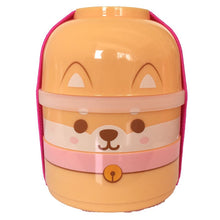 Load image into Gallery viewer, Compartmentalized Round Bento Lunch Box - Shiba Inu Dog
