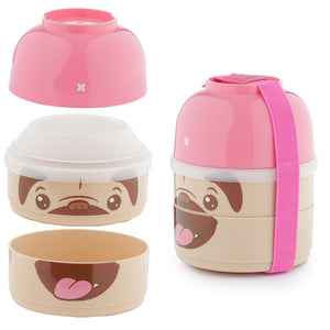 Compartmentalized Round Bento Lunch Box - Carlin Dog