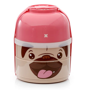 Compartmentalized Round Bento Lunch Box - Carlin Dog