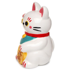 Maneki Neko White Cat Money Box - Lucky Cat