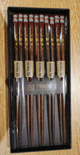 Load image into Gallery viewer, Set of 5 Maneki Neko Chopsticks - Tokyo Design Studio
