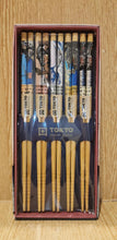 Load image into Gallery viewer, Set of 5 Pairs of Japanese Print Chopsticks - Tokyo Design Studio
