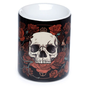 Oil burner - skull &amp; roses