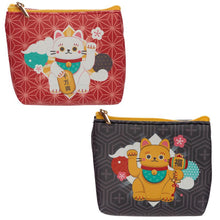 Load image into Gallery viewer, Lucky cat PVC coin purse/lucky cat - red or black
