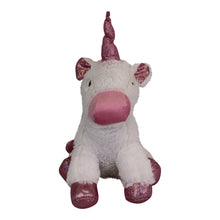 Load image into Gallery viewer, Plush unicorn door stopper - pink and white

