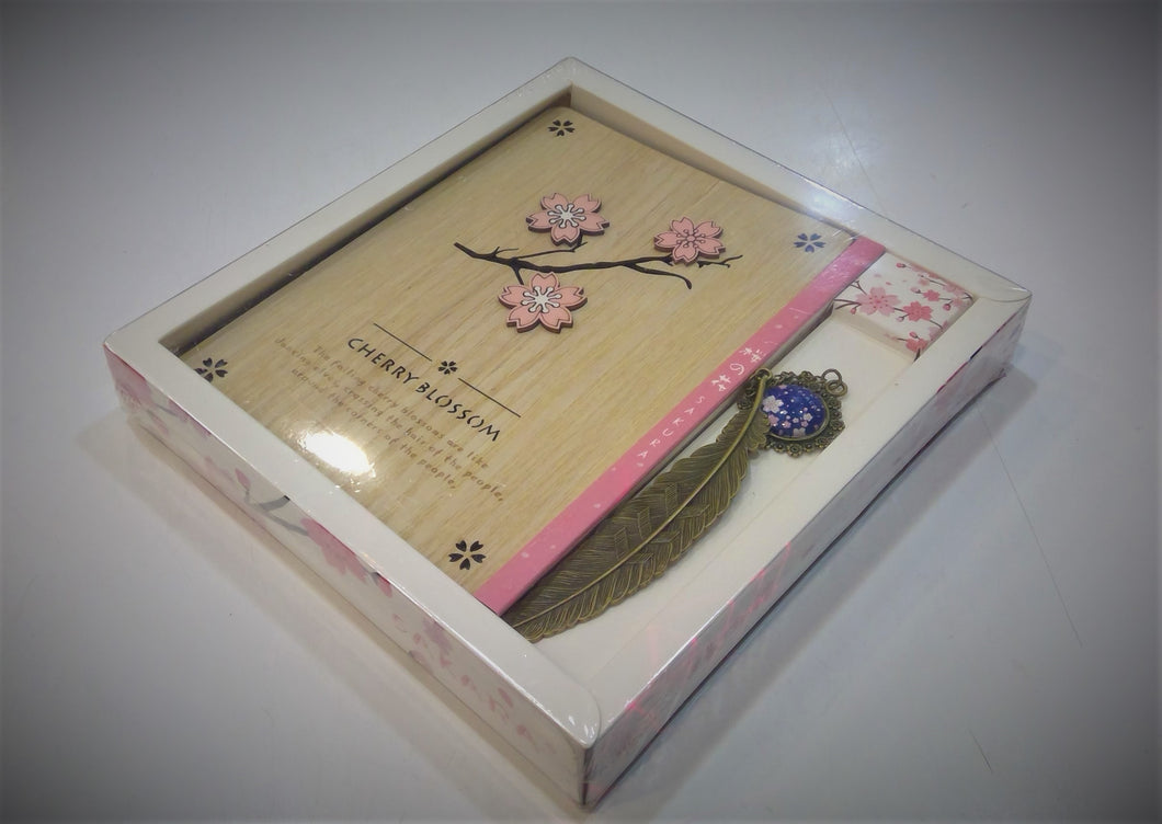 Sakura notebook box with wood effect cover