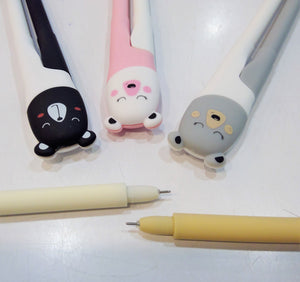 SET OF 2 CUTE BEAR PENS WITH BLACK INK