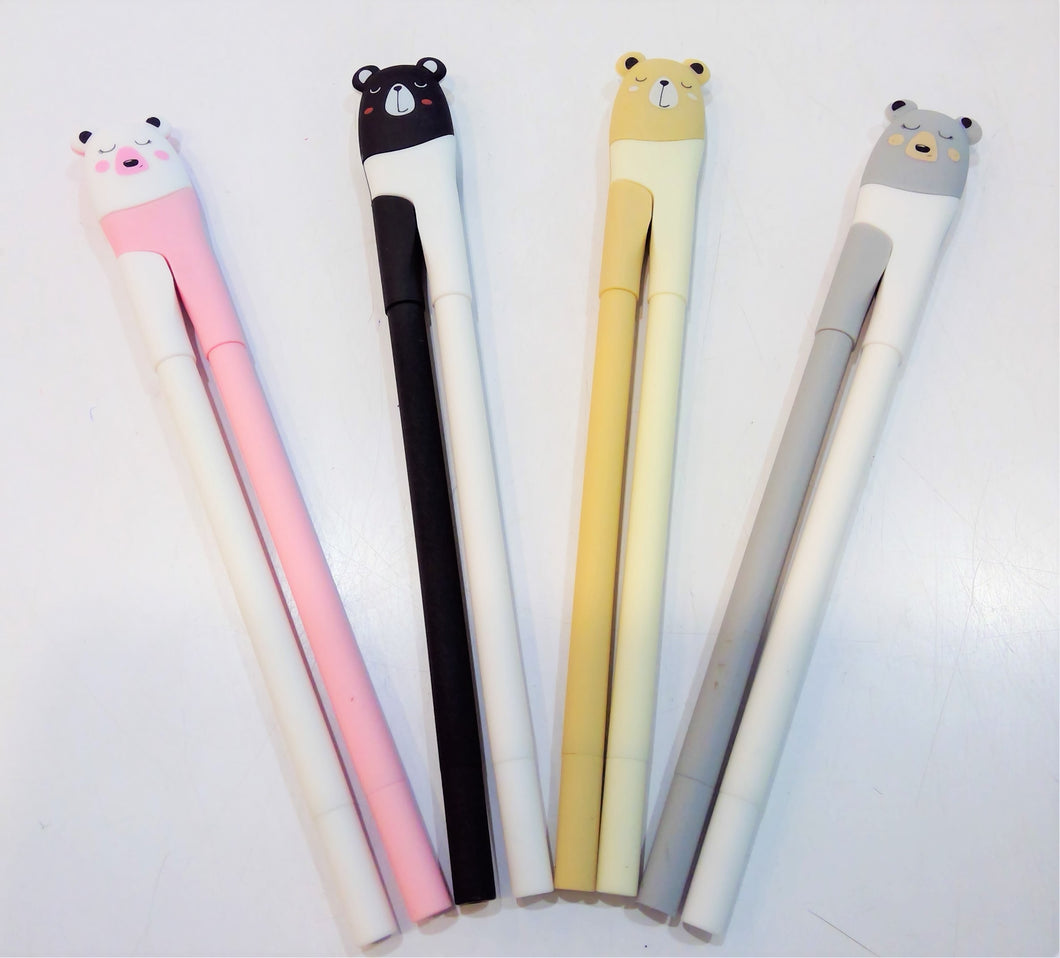 SET OF 2 CUTE BEAR PENS WITH BLACK INK