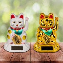 Load image into Gallery viewer, Figurine mobile solaire chat chinois porte-bonheur 8CM - coloris aléatoire
