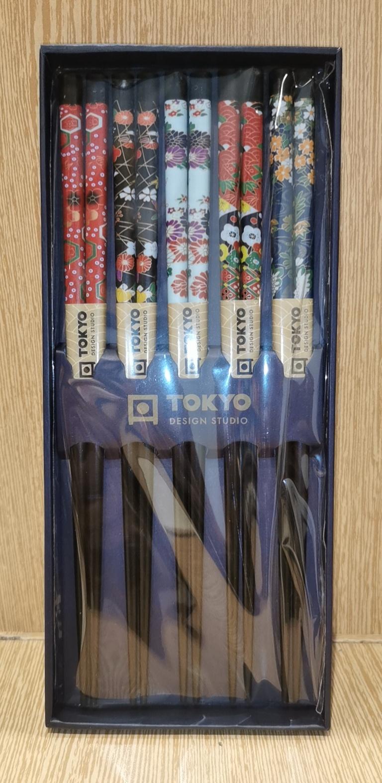 Box of 5 Pairs of Blossom Chopsticks - Tokyo Design Studio