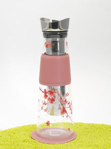 Glass Carafe with Sakura Pattern Tea Infuser