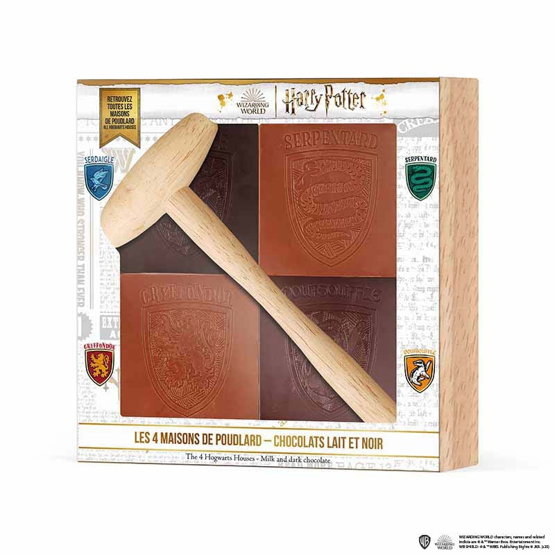 Chocolate bar to break & hammer Harry Potter - The 4 Hogwarts houses 400G