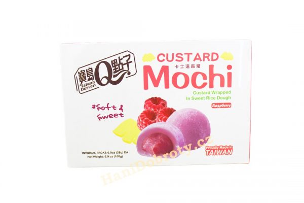 Custard mochi - Raspberry by 6 - 168gr