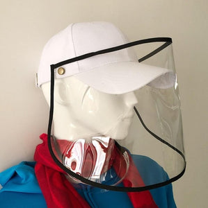 Cap with transparent protective visor