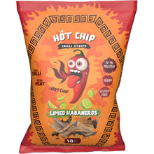 Load image into Gallery viewer, Crackers salés et épicés HOT CHIP chilli strips - Limed Habaneros 80G
