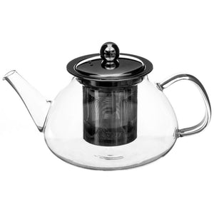 Glass and stainless steel teapot 85cL - Transparent