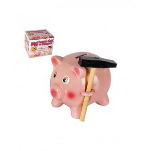 Pig Money Box With Hammer