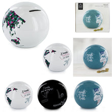 Load image into Gallery viewer, Globe piggy bank - multiple colors available (random)
