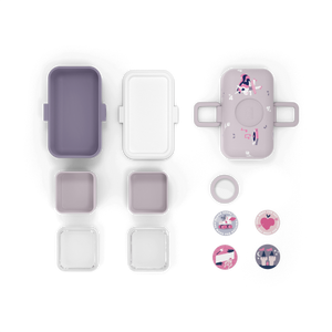 MONBENTO Lunch Box For Children MB TRESOR Purple Unicorn 0.8L